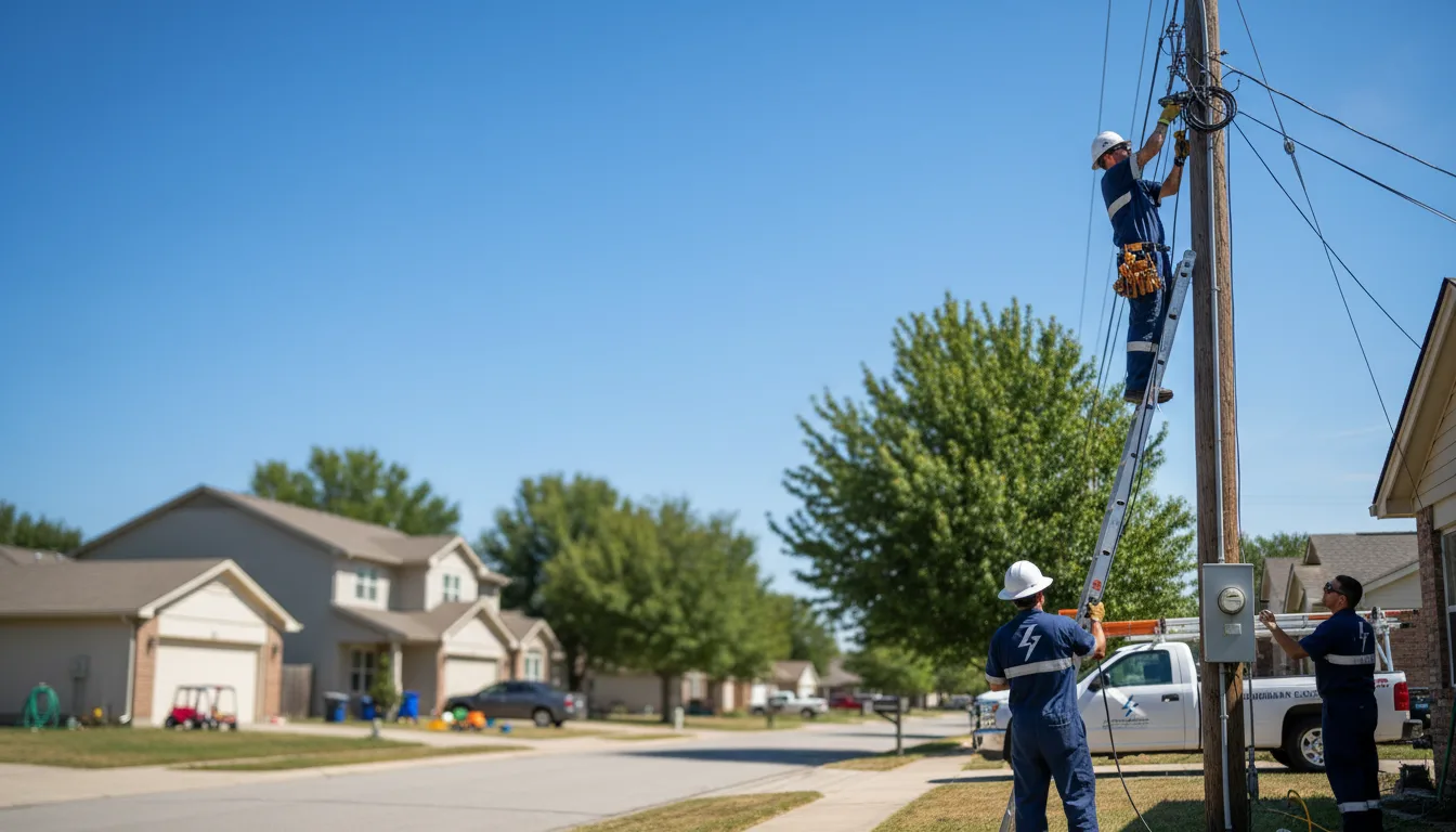 Residential electrician providing installation services in Highland Village, TX